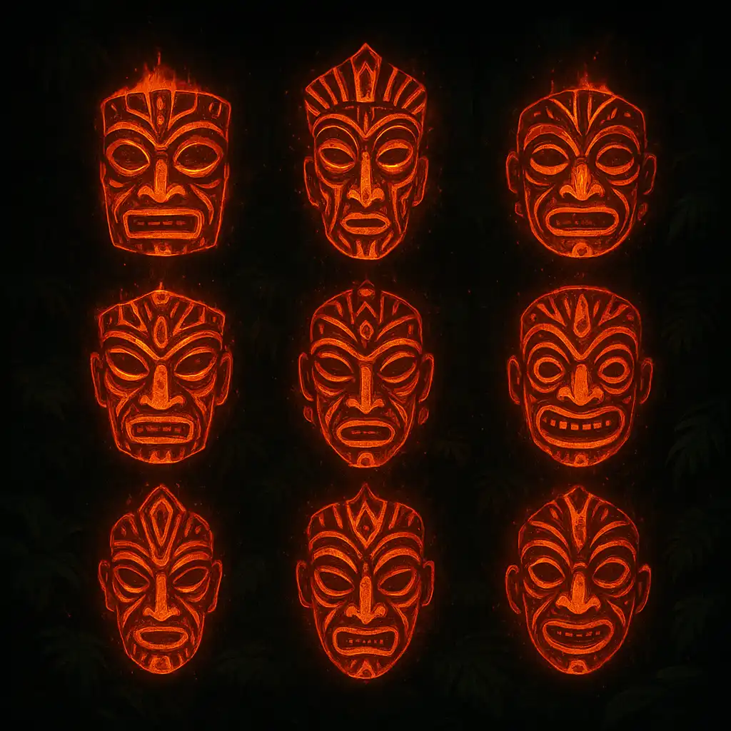 9 Masks Of Fire slot game artwork
